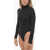 NENSI DOJAKA Long Sleeved Bodysuit With Open Back Black