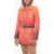 COURRÈGES Gradient Effect Coated Cotton Sunset Jacket Orange