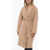 UGG Solid Color Quilted Coat With Belt Beige