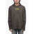 Diesel T-Crone-Ls Hoodie Sweatshirt With Washed Effect Brown