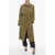 LEMAIRE Solid Color Virgin Wool Coat With Belt Green