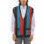 PLEASURES Sleeveless Perforated Cotton Cardigan With Zip Closure Multicolor