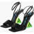 THE ATTICO Satin Cheope Sandals With Plexiglass Heel 11Cm Black