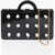 Marni Patent Leather Polka-Dot Wallet With Tropicalia Chain Black