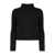 BASE Base Black Extra Fine Merino Wool Turtleneck Sweater Black