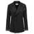 MM6 Maison Margiela Unfinished double-breasted blazer Black