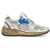 Golden Goose Mesh And Laminated Leather Dad-Star Sneakers. SILVER/WHITE