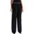 Acne Studios Wide Twill Pants With Elastic Waistband BLACK