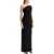 SOLACE LONDON Long Eve Dress BLACK