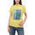 Maison Margiela Mm1 Crew Neck Smiles Printed Cotton T-Shirt Yellow