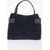 Brunello Cucinelli Suede Mini Bag With Jewel Detail Blue