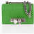 Alexander McQueen Pleated Leather Four Ring Bag With Chain Green