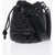 Moncler Quilted Bucket Bag With Leather Inserts Black