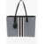 Tory Burch Printed Leather Gemini Link Tote Bag Black & White