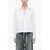 Plan C Popeline Asymmetric Shirt With Drawstring White