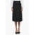 Dior Pleated Wrap Skirt With Snap Buckle Black