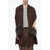 STEPHAN JANSON Silk Stole With Feathered Details Brown