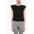 FEDERICA TOSI Sleeveless Sweater With Padded Shoulder Black