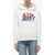 AUTRY Logo Print Brushed Cotton Hoodie Beige