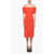 Victoria Beckham Off-Shoulder Sheath Dress With Front Split Red