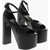 Balenciaga Leather Sandals With Strap And Platform Heel 17 Cm Black