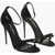 Dolce & Gabbana Satin Sandals With Bow Detail Heel 11 Cm Black