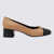 Tory Burch Tory Burch Beige And Black Leather Pumps GINGER BREAD/BLACK