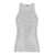 THE ATTICO White Tank Top With White Rhinestone In Jersey Woman WHITE