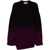 THE ATTICO The Attico Long Sweater In Wool And Cashmere Blend With Ombré Effect PURPLE