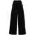 White Sand White Sand Cotton Wide-Leg Trousers Black