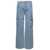 AGOLDE 'Mika' Light Blue Cargo Jeans With Wide Leg In Stretch Cotton Denim Woman BLUE