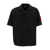 M44 LABEL GROUP Black Bowling Shirt With Logo Patch In Cotton Denim Man Black