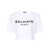 Balmain Balmain Printed Cropped T-Shirt Clothing WHITE