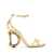 Dolce & Gabbana 'Baroque' Gold Colored Sandals With Logo Heel In Leather Woman GREY