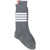 Thom Browne Thom Browne Mid Calf Socks With 4 Bars Accessories GREY