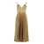 Prada Prada Pleated Midi Dress GOLD