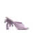 Palm Angels 'Palm Tree' Purple Mules With Palm Tree-Shaped Heel In Leather Woman Purple