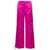 THE ANDAMANE Pink High Waisted Cargo Pants Straight Leg With Cargo Pockets In Polyester Woman Purple