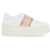 Valentino Garavani Open Rockstud Untitled Sneakers BIANCO/ROSE QUARTZ