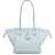 Fendi Fendi Fendi Origami Pebbled Leather Tote BLUE