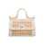 Dolce & Gabbana Dolce & Gabbana Kendra Small Straw Shopping Bag With Dg Logo: Beige