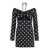 Dolce & Gabbana Dolce & Gabbana Polka-Dot Print Silk Mini Dress Black