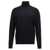 ZEGNA Silk cashmere turtleneck sweater Blue