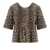 Ganni GANNI SMOCK BLOUSE LEOPARD PRINT Brown