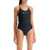 Ganni One-Piece Swimsuit With Logo BLACK