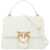 Pinko Love One Top Handle Classic Light Bag BIANCO SETA-ANTIQUE GOLD