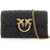 Pinko Love Bag Chevron Crossbody Bag NERO-ANTIQUE GOLD