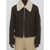 AMI Paris Shearling Collar Jacket BROWN