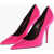 Saint Laurent Stiletto Heeled Hype Satin Pumps 10Cm Pink