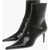 Saint Laurent Leather Marilyn Booties With Strap 7Cm Black